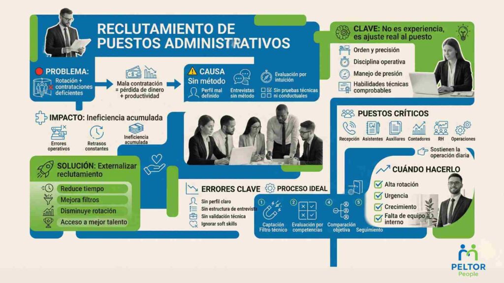 Infografia reclutamiento de puestos administrativos
